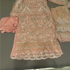 Private Label Pink Embroidered Dress